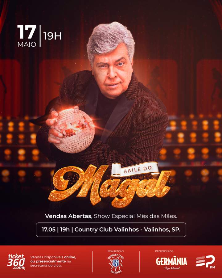 Sidney Magal faz show no Country Club Valinhos com grandes sucessos do passado