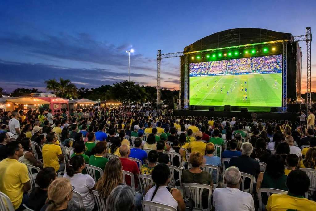 Valinhos terá Vila da Copa com telão gigante para transmissão de Brasil x Noruega e outras atrações no Parque da Festa do Figo